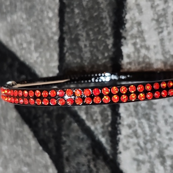 EMBELLISHED MUITI-COLOR DOUBLE ROW RHINESTONES SET-OF-4 HEADBANDS BUNDLE - Picture 6 of 11